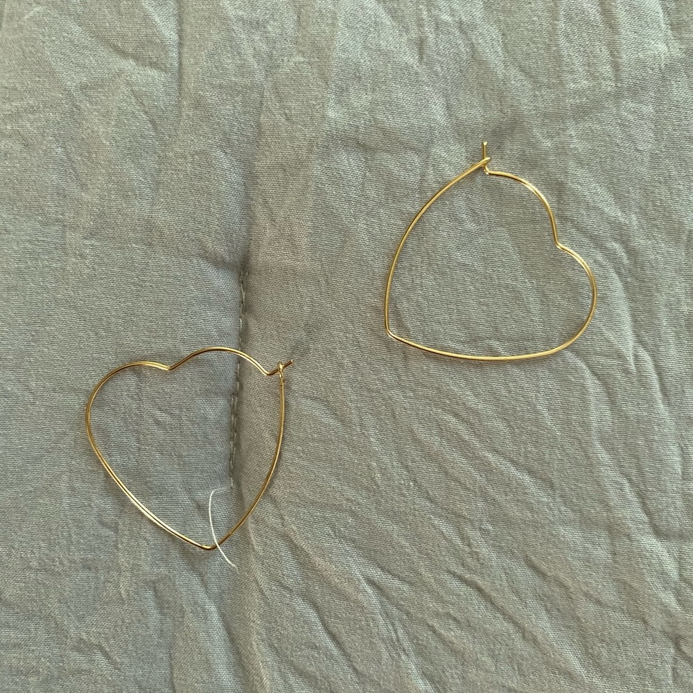Heart hoop earrings